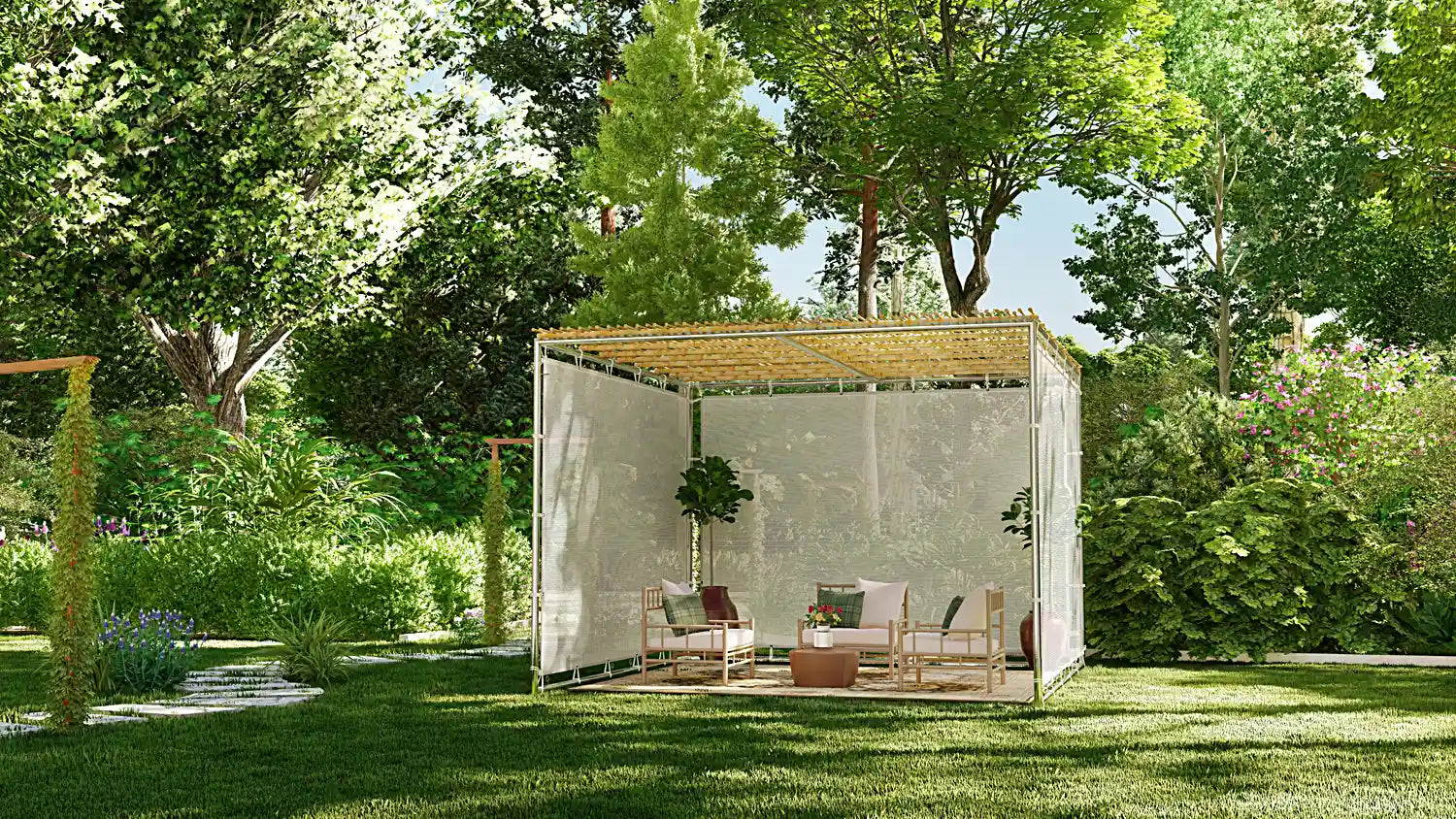 Small mesh open air sukkah
